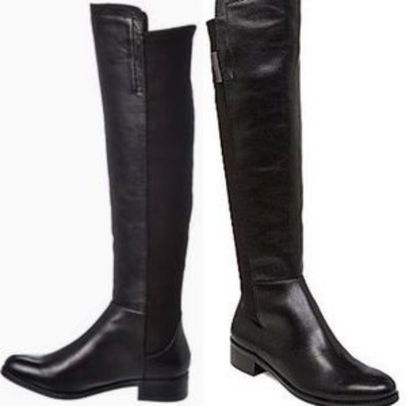 Vince Camuto Shoes - Vince Camuto VC-Kellis black leather Knee Boots